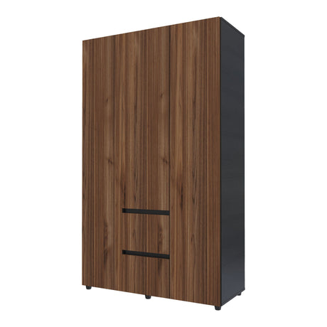 Closet Lemnos Gales y Wengue 120x200cm con Un Cajón y con Siete Compartimientos - CLOSETS | Bylmo