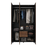 Closet Lemnos Gales y Wengue 120x200cm con Un Cajón y con Siete Compartimientos - CLOSETS | Bylmo