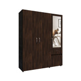 Closet Perla Fume y Wengue 160x200cm con Un Cajón con Seis Compartimientos y con Espejo - CLOSETS | Bylmo