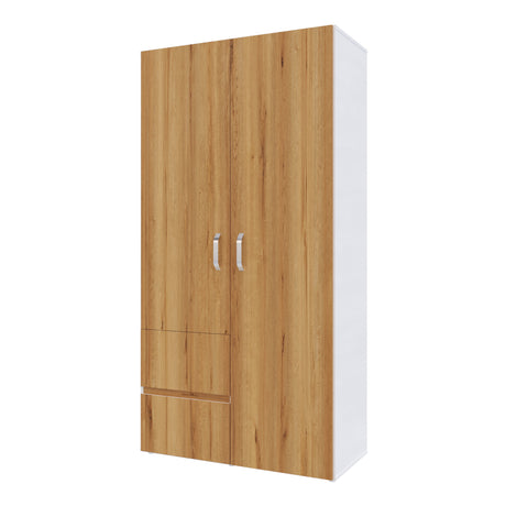 Closet Malabo Duna y Blanco 100x198cm con Dos Cajones y con Dos Compartimientos - CLOSETS | Bylmo