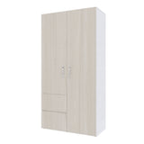 Closet Malabo Niebla y Blanco 100x198cm con Dos Cajones y con Dos Compartimientos - CLOSETS | Bylmo