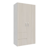 Closet Malabo Niebla y Blanco 100x198cm con Dos Cajones y con Dos Compartimientos - CLOSETS | Bylmo