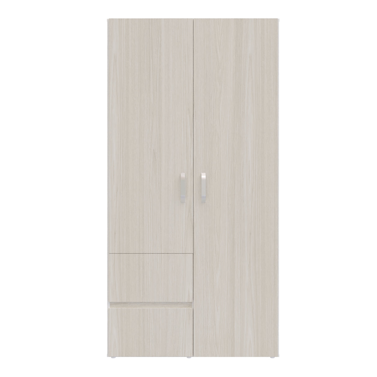 Closet Malabo Niebla y Blanco 100x198cm con Dos Cajones y con Dos Compartimientos - CLOSETS | Bylmo