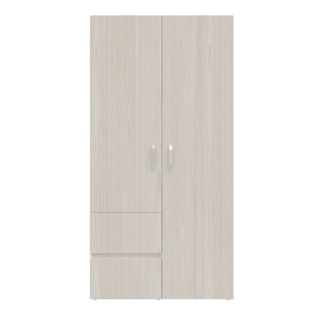 Closet Malabo Niebla y Blanco 100x198cm con Dos Cajones y con Dos Compartimientos - CLOSETS | Bylmo