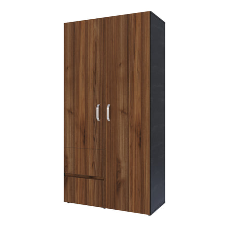 Closet Malabo Gales y Wengue 100x198cm con Dos Cajones y con Dos Compartimientos - CLOSETS | Bylmo