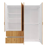 Closet Malabo Duna y Blanco 180x200cm con Dos Cajones y con Tres Compartimientos - CLOSETS | Bylmo
