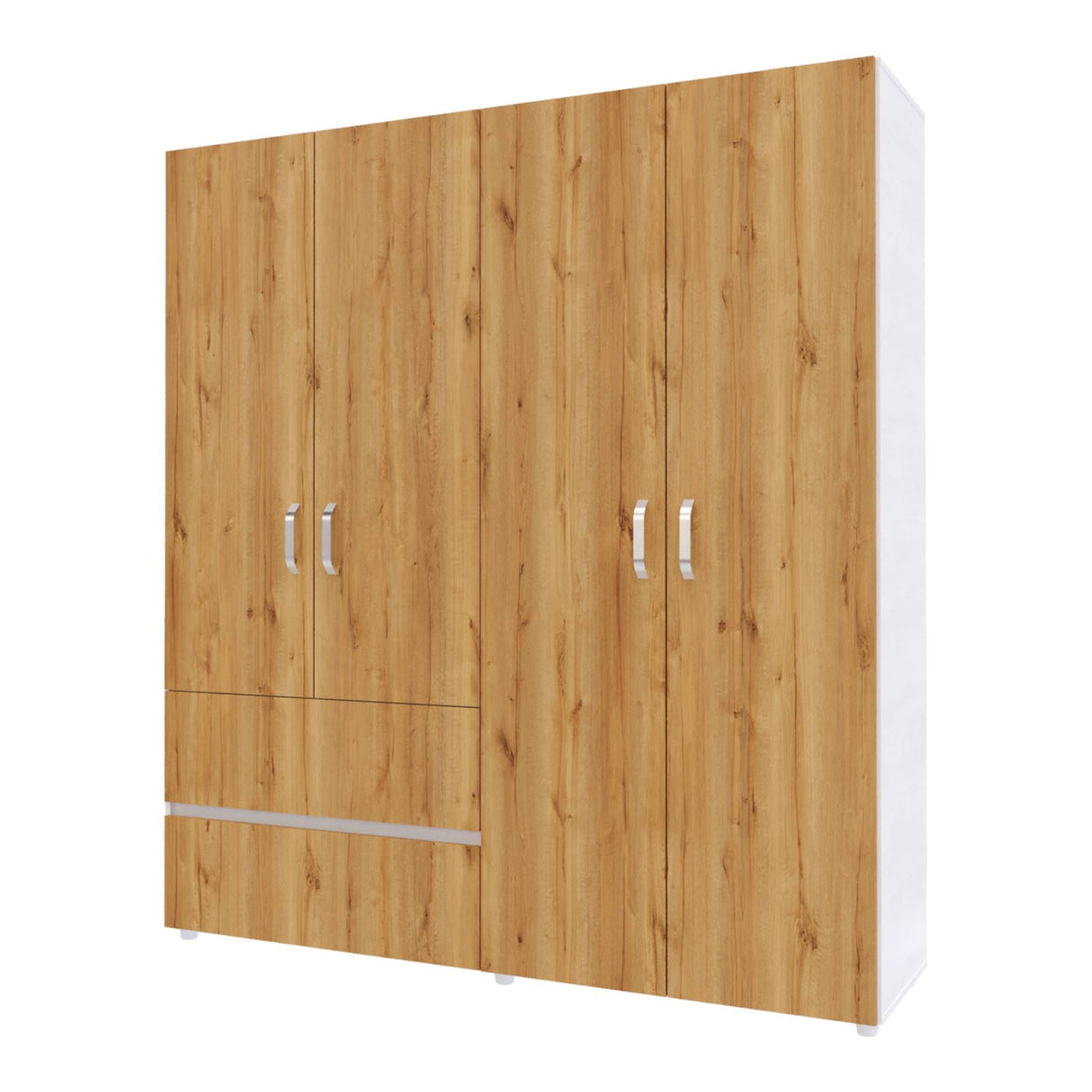 Closet Malabo Duna y Blanco 180x200cm con Dos Cajones y con Tres Compartimientos - CLOSETS | Bylmo