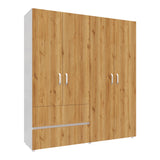 Closet Malabo Duna y Blanco 180x200cm con Dos Cajones y con Tres Compartimientos - CLOSETS | Bylmo