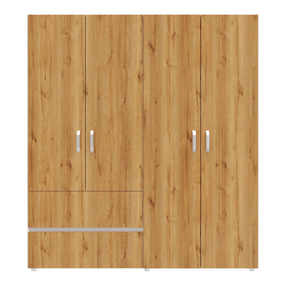 Closet Malabo Duna y Blanco 180x200cm con Dos Cajones y con Tres Compartimientos - CLOSETS | Bylmo