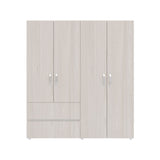 Closet Malabo Niebla y Blanco 180x200cm con Dos Cajones y con Tres Compartimientos - CLOSETS | Bylmo