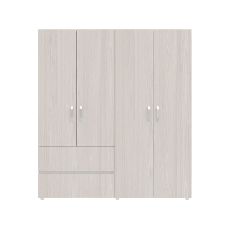 Closet Malabo Niebla y Blanco 180x200cm con Dos Cajones y con Tres Compartimientos - CLOSETS | Bylmo