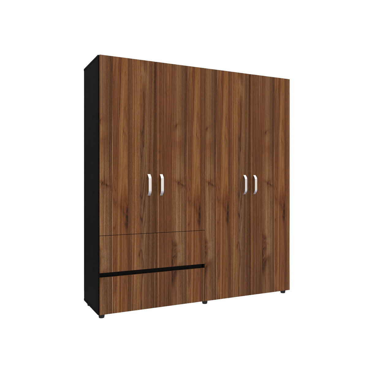 Closet Malabo Gales y Wengue 180x200cm con Dos Cajones y con Tres Compartimientos - CLOSETS | Bylmo