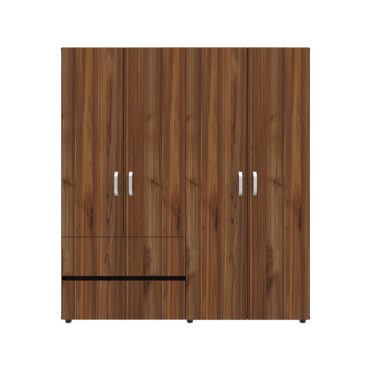 Closet Malabo Gales y Wengue 180x200cm con Dos Cajones y con Tres Compartimientos - CLOSETS | Bylmo