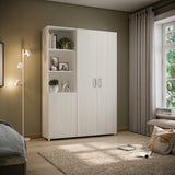 Closet Jazmin Blanco y Niebla 140x200cm sin Cajones y con Nueve Compartimientos - CLOSETS | Bylmo