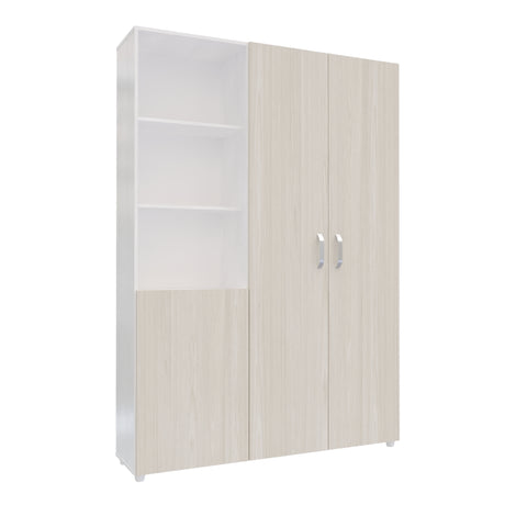 Closet Jazmin Blanco y Niebla 140x200cm sin Cajones y con Nueve Compartimientos - CLOSETS | Bylmo