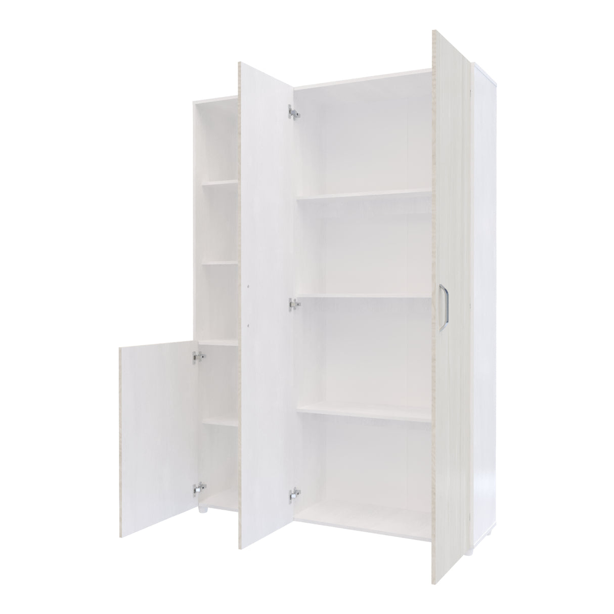 Closet Jazmin Blanco y Niebla 140x200cm sin Cajones y con Nueve Compartimientos - CLOSETS | Bylmo