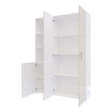 Closet Jazmin Blanco y Niebla 140x200cm sin Cajones y con Nueve Compartimientos - CLOSETS | Bylmo