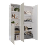 Closet Jazmin Blanco y Niebla 140x200cm sin Cajones y con Nueve Compartimientos - CLOSETS | Bylmo