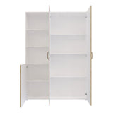 Closet Jazmin Blanco y Rovere 140x200cm sin Cajones y con Nueve Compartimientos - CLOSETS | Bylmo