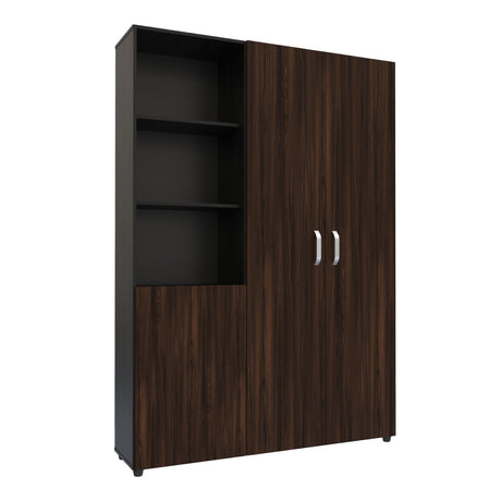Closet Jazmin Wengue y Fume 140x200cm sin Cajones y con Nueve Compartimientos - CLOSETS | Bylmo