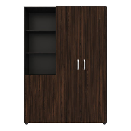 Closet Jazmin Wengue y Fume 140x200cm sin Cajones y con Nueve Compartimientos - CLOSETS | Bylmo