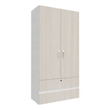 Closet Tripoli Blanco y Niebla 100x200cm con Dos Cajones y con Dos Compartimientos - CLOSETS | Bylmo