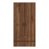 Closet Tripoli Wengue y Duna 100x200cm con Dos Cajones y con Dos Compartimientos - CLOSETS | Bylmo