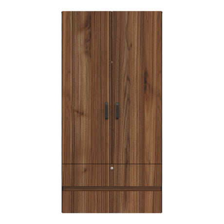 Closet Tripoli Wengue y Duna 100x200cm con Dos Cajones y con Dos Compartimientos - CLOSETS | Bylmo