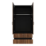 Closet Tripoli Wengue y Duna 100x200cm con Dos Cajones y con Dos Compartimientos - CLOSETS | Bylmo
