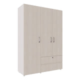 Closet Tripoli Blanco y Niebla 140x200cm con Dos Cajones y con Seis Compartimientos - CLOSETS | Bylmo