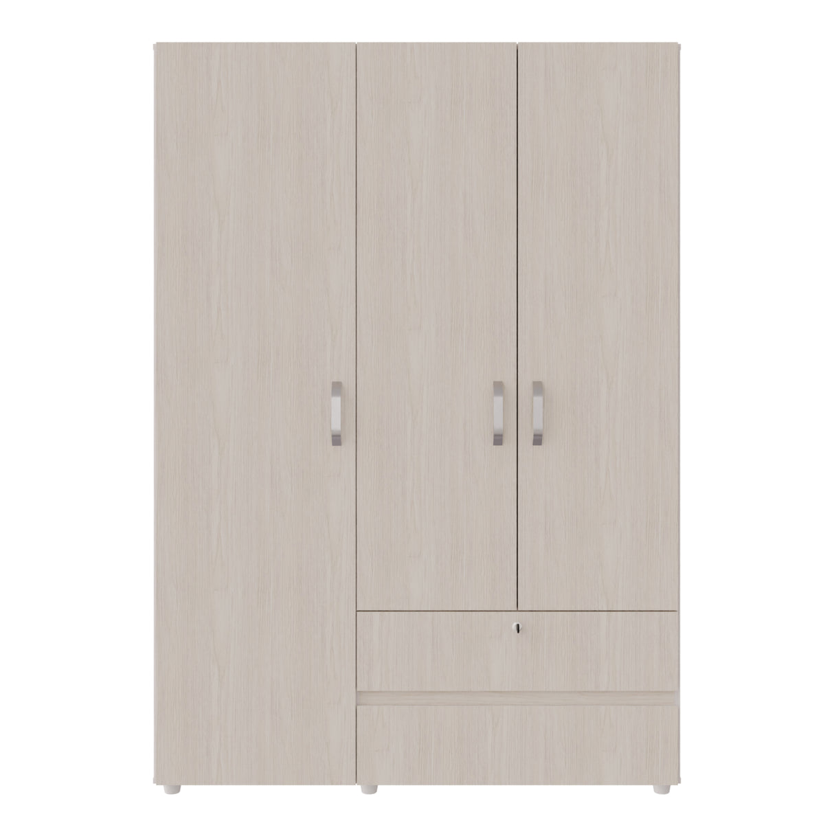 Closet Tripoli Blanco y Niebla 140x200cm con Dos Cajones y con Seis Compartimientos - CLOSETS | Bylmo
