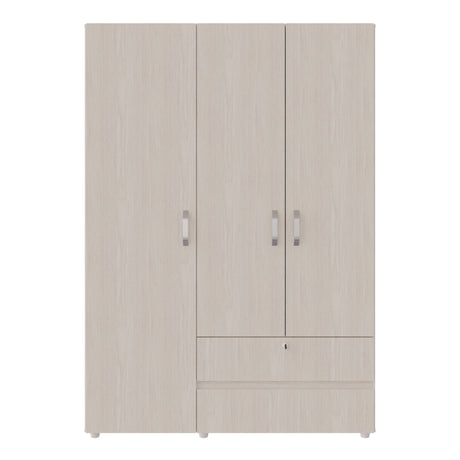Closet Tripoli Blanco y Niebla 140x200cm con Dos Cajones y con Seis Compartimientos - CLOSETS | Bylmo