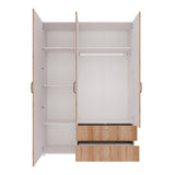 Closet Tripoli Blanco y Duna 140x200cm con Dos Cajones y con Seis Compartimientos - CLOSETS | Bylmo