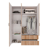 Closet Tripoli Blanco y Duna 140x200cm con Dos Cajones y con Seis Compartimientos - CLOSETS | Bylmo