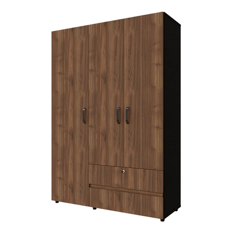 Closet Tripoli Wengue y Gales 140x200cm con Dos Cajones y con Seis Compartimientos - CLOSETS | Bylmo