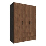 Closet Tripoli Wengue y Gales 140x200cm con Dos Cajones y con Seis Compartimientos - CLOSETS | Bylmo
