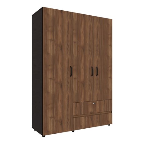 Closet Tripoli Wengue y Gales 140x200cm con Dos Cajones y con Seis Compartimientos - CLOSETS | Bylmo