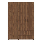 Closet Tripoli Wengue y Gales 140x200cm con Dos Cajones y con Seis Compartimientos - CLOSETS | Bylmo