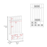 Recibidor Tulcan Gris 96.8x172.6cm sin Cajones y con Cuatro Compartimientos - BIFES Y ARRIMOS | Bylmo