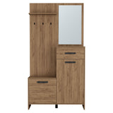 Recibidor Parker Fresno Europeo 99.5x191cm con Un Cajón y con Cinco Compartimientos - BIFES Y ARRIMOS | Bylmo