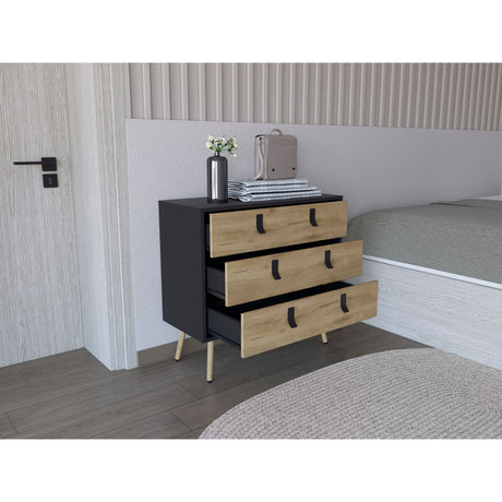 Cajonera Huna Wengue 80.2x75.2cm de Tres Hileras con Tres Cajones - CAJONERAS Y COMODAS | Bylmo