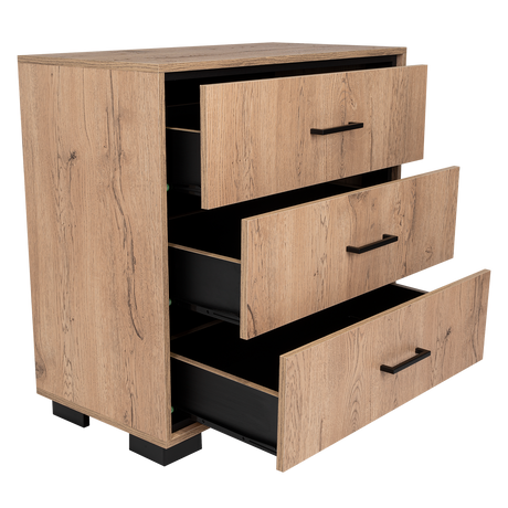 Cajonera Terra Macadamia 79.1x77cm de Tres Hileras con Tres Cajones - CAJONERAS Y COMODAS | Bylmo