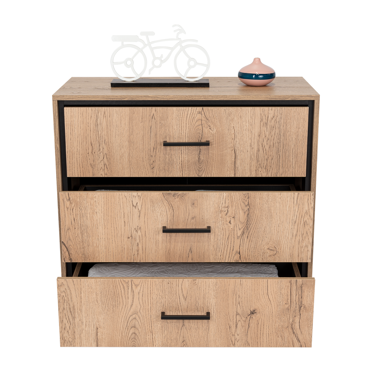 Cajonera Terra Macadamia 79.1x77cm de Tres Hileras con Tres Cajones - CAJONERAS Y COMODAS | Bylmo