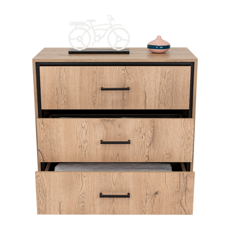 Cajonera Terra Macadamia 79.1x77cm de Tres Hileras con Tres Cajones - CAJONERAS Y COMODAS | Bylmo