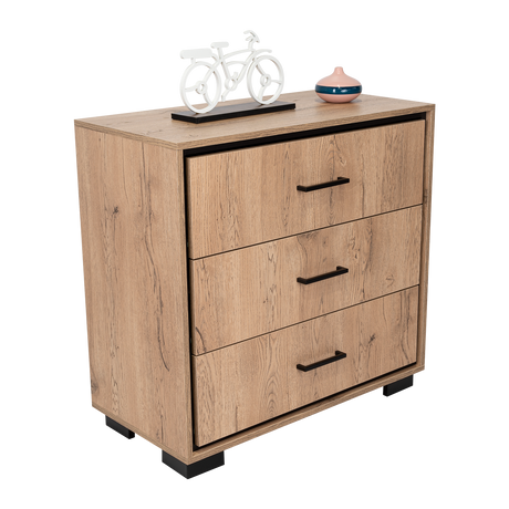 Cajonera Terra Macadamia 79.1x77cm de Tres Hileras con Tres Cajones - CAJONERAS Y COMODAS | Bylmo