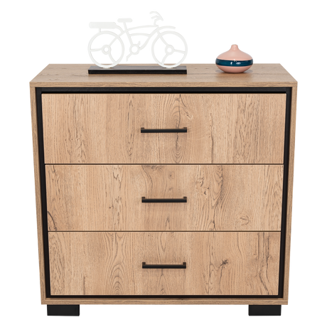 Cajonera Terra Macadamia 79.1x77cm de Tres Hileras con Tres Cajones - CAJONERAS Y COMODAS | Bylmo