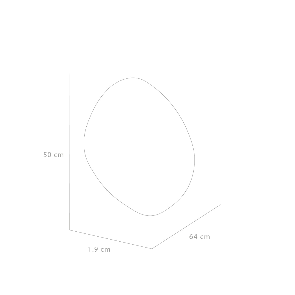 Espejo de Baño Saona Gris 64x50cm Asimetrico sin Marco - ESPEJOS DE BANHO | Bylmo