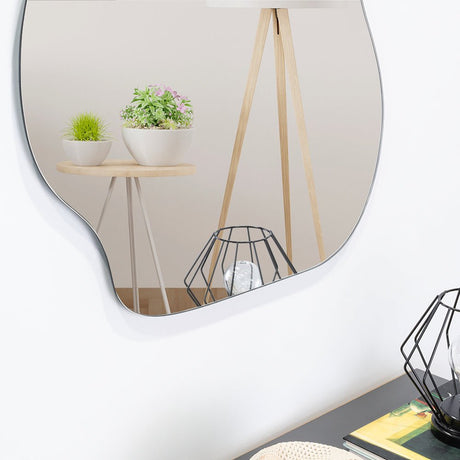 Espejo de Baño London Gris 55x70cm Asimetrico sin Marco - ESPEJOS DE BANHO | Bylmo