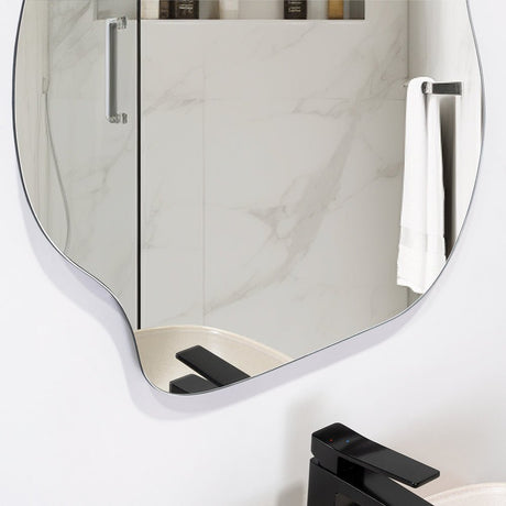 Espejo de Baño London Gris 55x70cm Asimetrico sin Marco - ESPEJOS DE BANHO | Bylmo