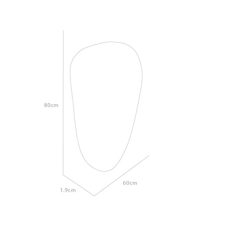 Espejo de Baño Baikal Gris 60x80cm Asimetrico sin Marco - ESPEJOS DE BANHO | Bylmo